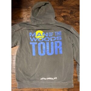 Justin Timberlake Hoodie XL Man Of The Woods Tour Album Memphis Gray Sweatshirt